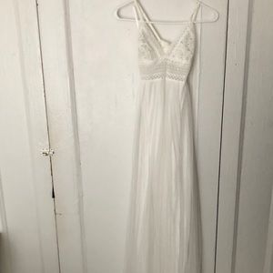 Long white dress from Fashionnova, size Small.